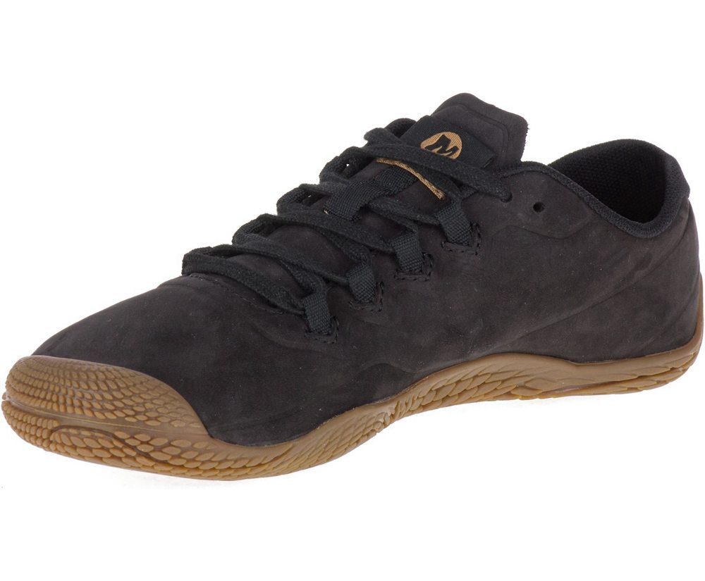 Buty Sportowe Merrell Damskie Czarne - Vapor Glove 3 Luna Skórzane - 370652-DVP